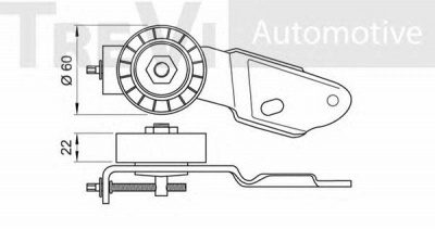 TREVI AUTOMOTIVE ta1726 -  Паразитный / ведущий ролик, поликлиновой ремень